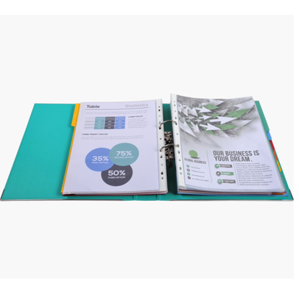 Папка-регистратор "Exacompta", A4+, 50 мм, ПВХ, светло-зеленый - 2