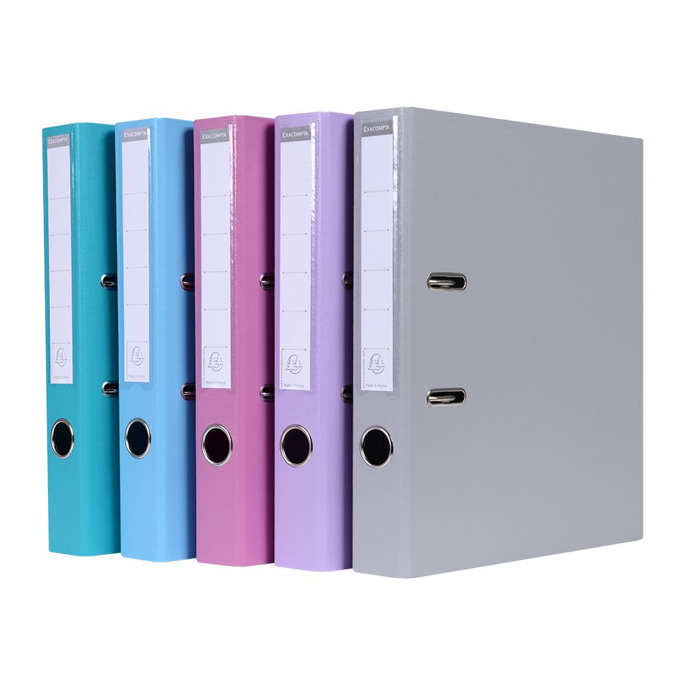 Папка-регистратор "Exacompta", A4, 50 мм, ПВХ, голубой - 3