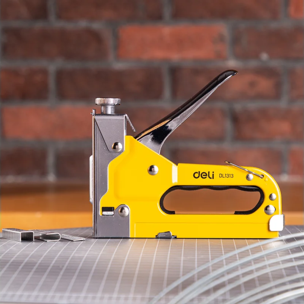 Степлер Deli YS EDL1313, механический, 3-в-1 + комплект скоб (П, U, T)