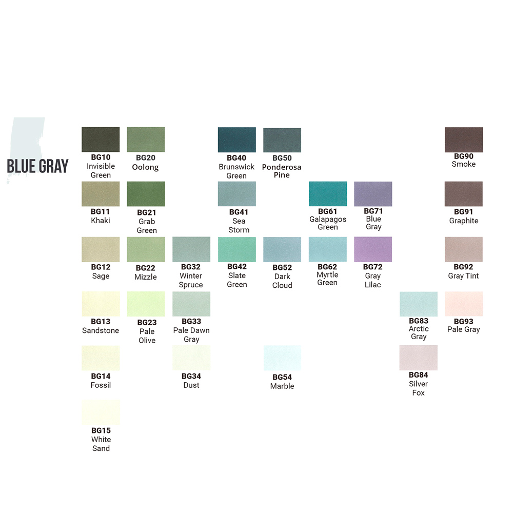 Маркер перманентный двусторонний "Sketchmarker Brush", BG83 арктический серый - 2