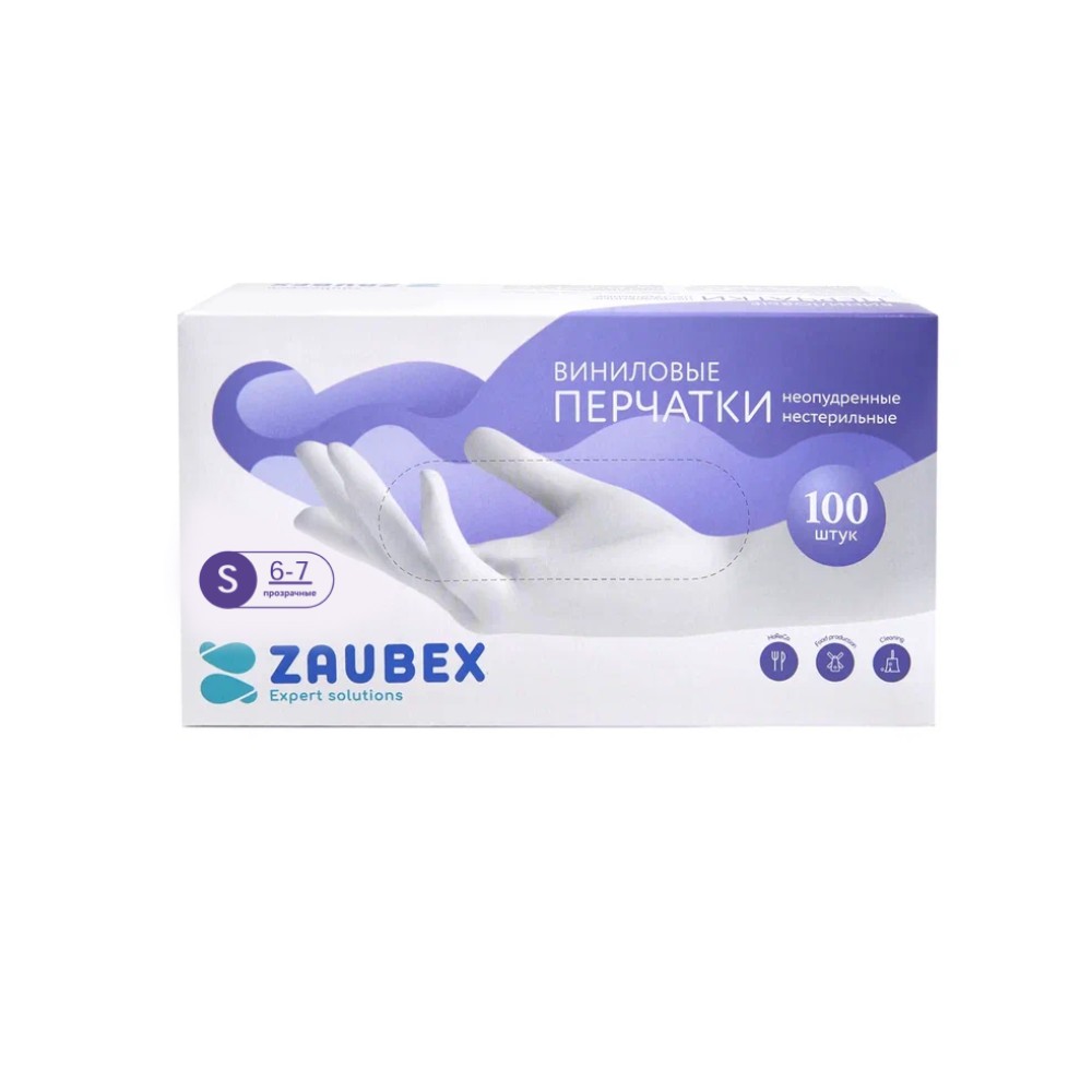 Перчатки виниловые Zaubex