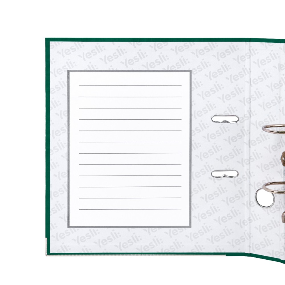 Папка-регистратор "Yesli:", А4, 50 мм, ПВХ Эко, зеленый - 4