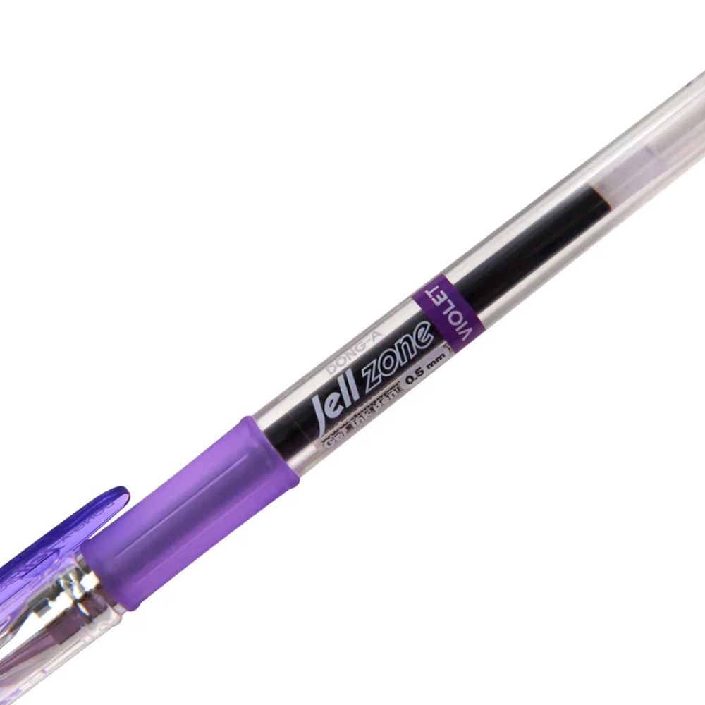 Ручка гелевая "Jell-Zone Standard", 0,5 мм, прозрачный, стерж. фиолетовый - 4