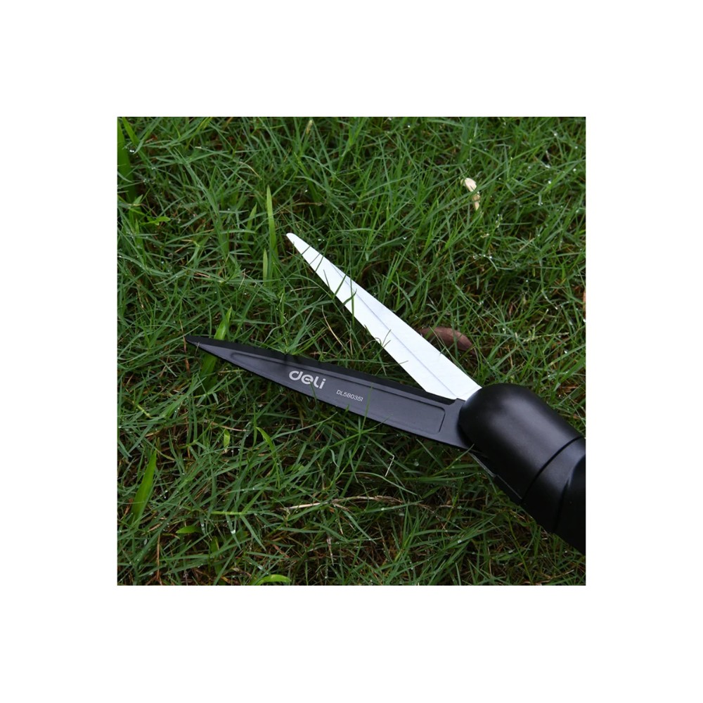 Ножницы газонные поворотные Deli GS EDL580351, пружина, тефлон, 340 мм., черный, зеленый - 15