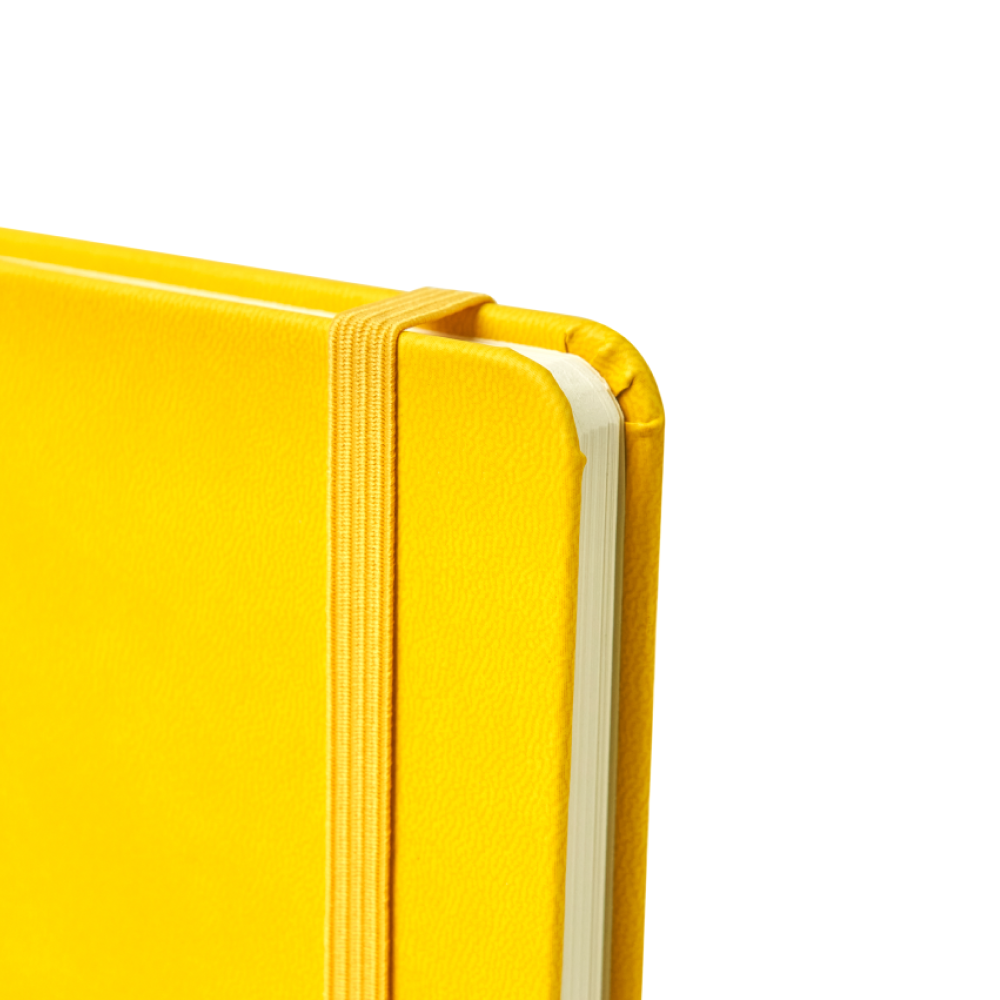 Блокнот "1818-16", А5, 96 листов, на резинке, желтый - 2