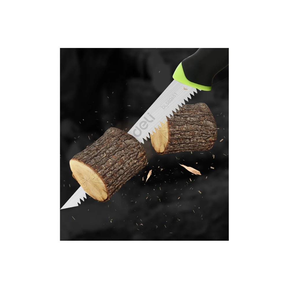 Пила-нож садовая Deli GS EDL580651, 170 мм, 8TPI, черный, зеленый - 13