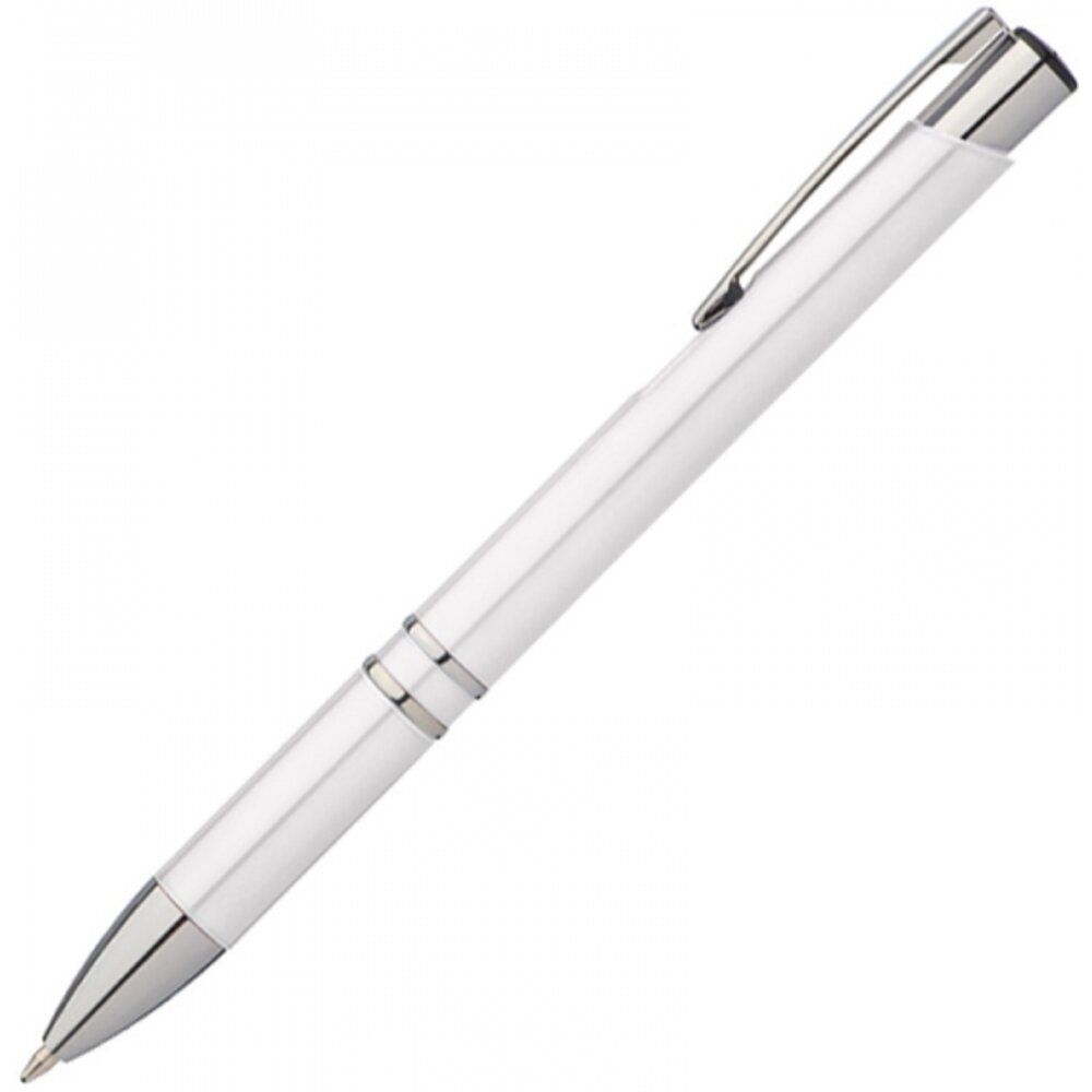 Ручка шариковая автоматическая "Baltimore", 0.7 мм, белый, серебристый, стерж. синий - 2