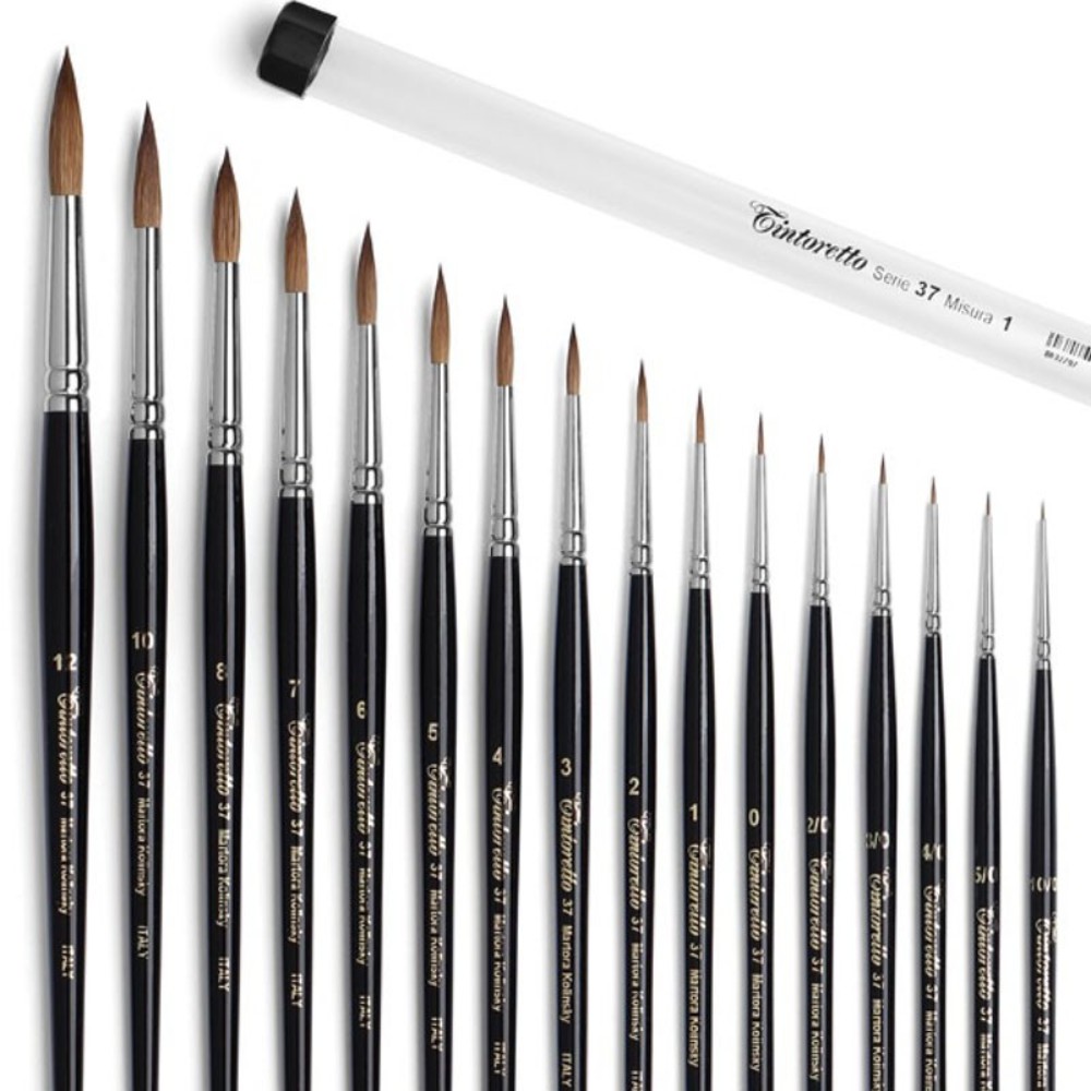 Кисть для рисования "Tintoretto  Martora Kolinsky SIB", сибирский колонок, круглая, №4 - 2