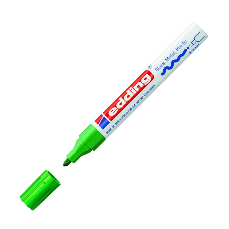 Маркер перманентный на нитрокраске Edding "750", красный - 3