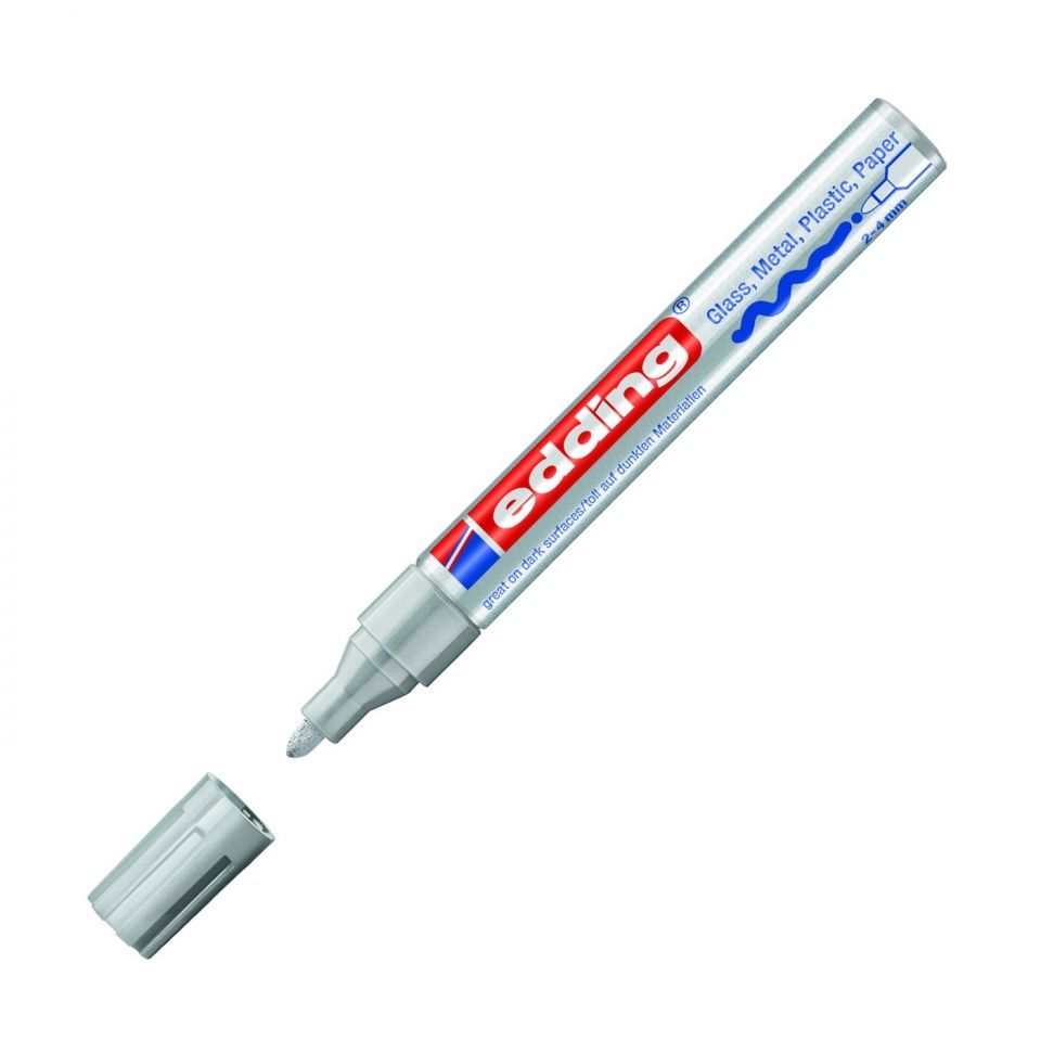 Маркер перманентный на нитрокраске Edding "750", красный - 6