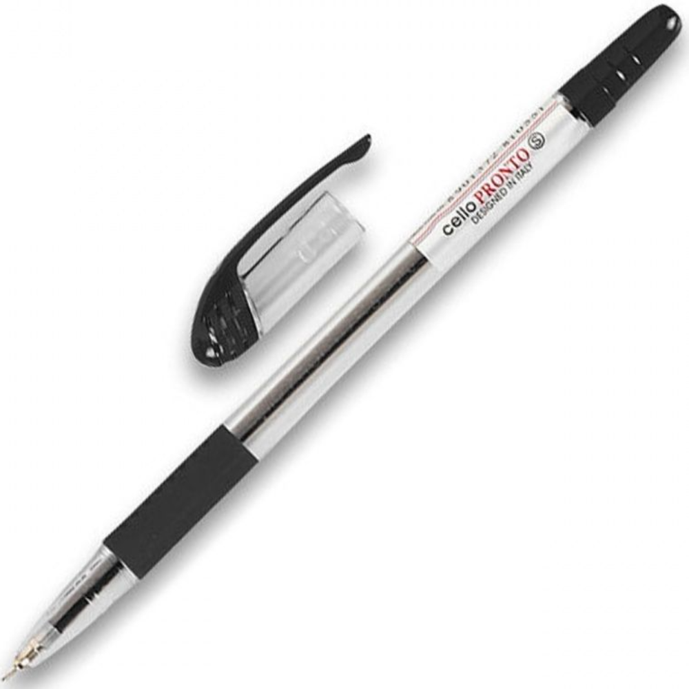 Ручка шариковая "Pronto", 0.5 мм, прозрачный, стерж. черный - 4