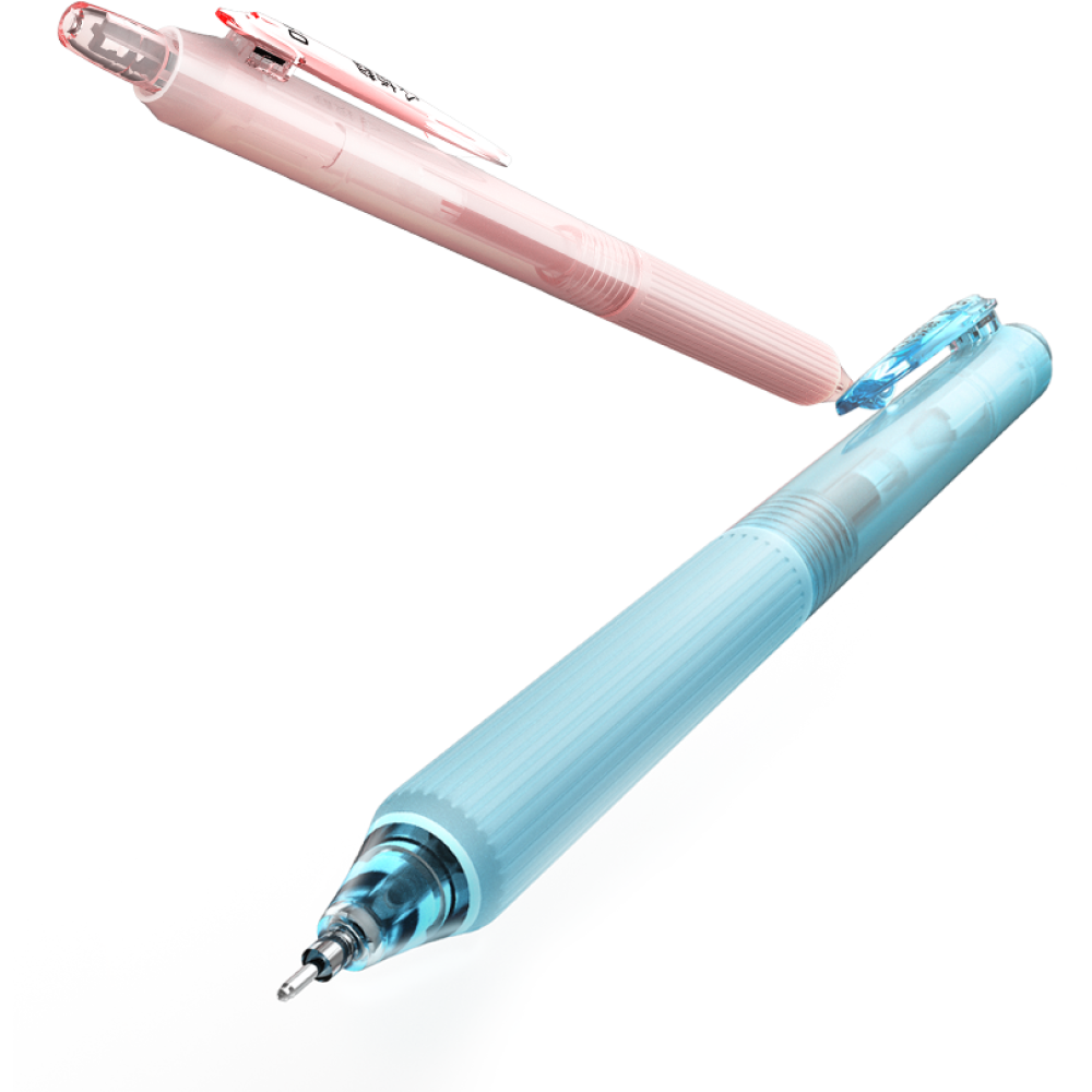 Ручка шариковая автоматическая "Low Viscosity", 0,7 мм, розовый, стерж. синий