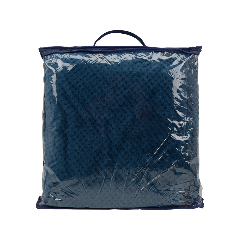 Плед "Фолд", полиэстер., темно-синий - 2