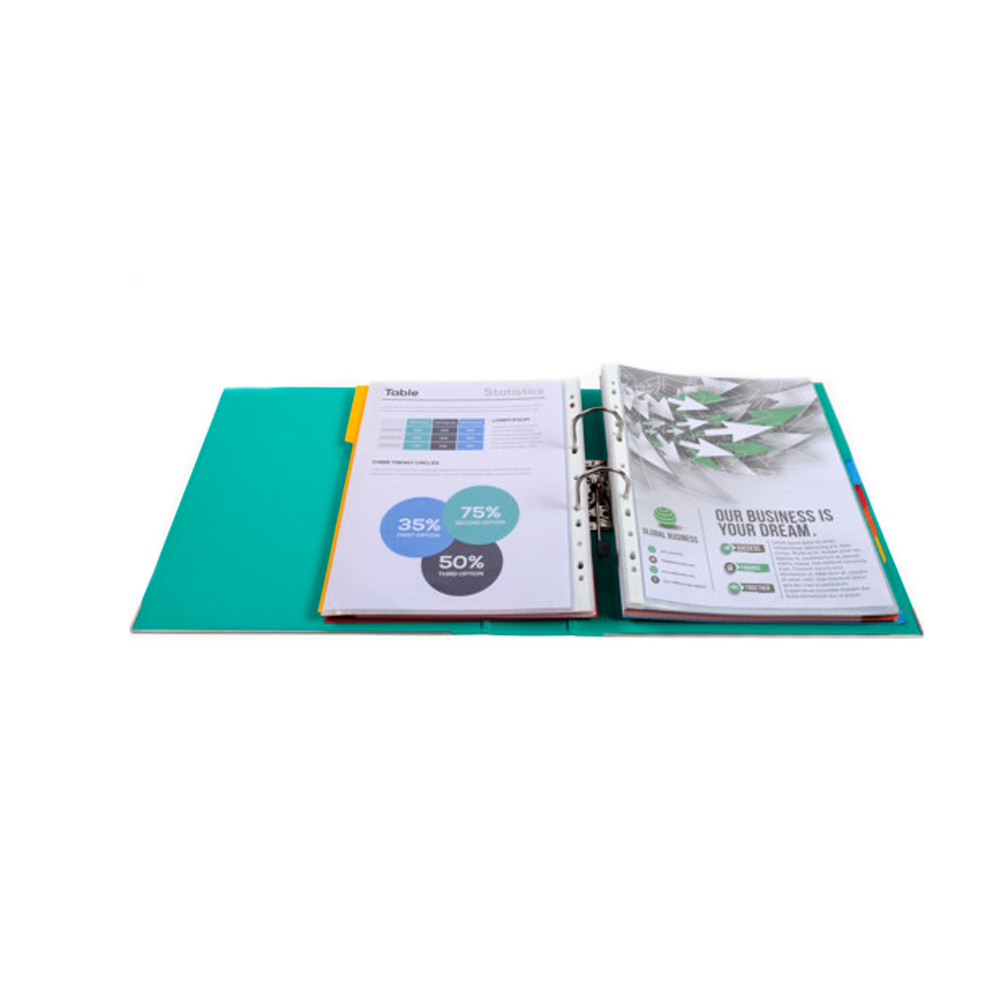 Папка-регистратор "Exacompta", A4, 80 мм, ПВХ, светло-зеленый - 2