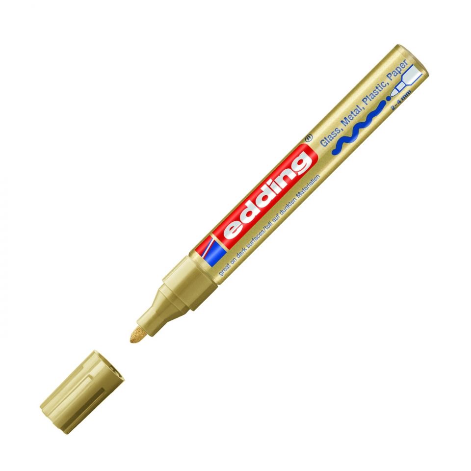 Маркер перманентный на нитрокраске Edding "750", белый - 5