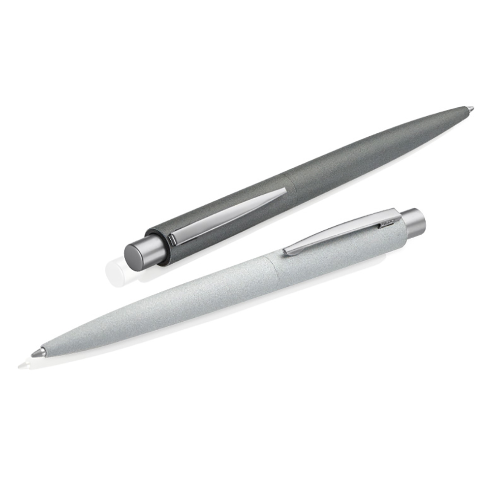 Ручка шариковая автоматическая "Lumos Stone", 1,0 мм, темно-серый, серебристый, стерж. синий