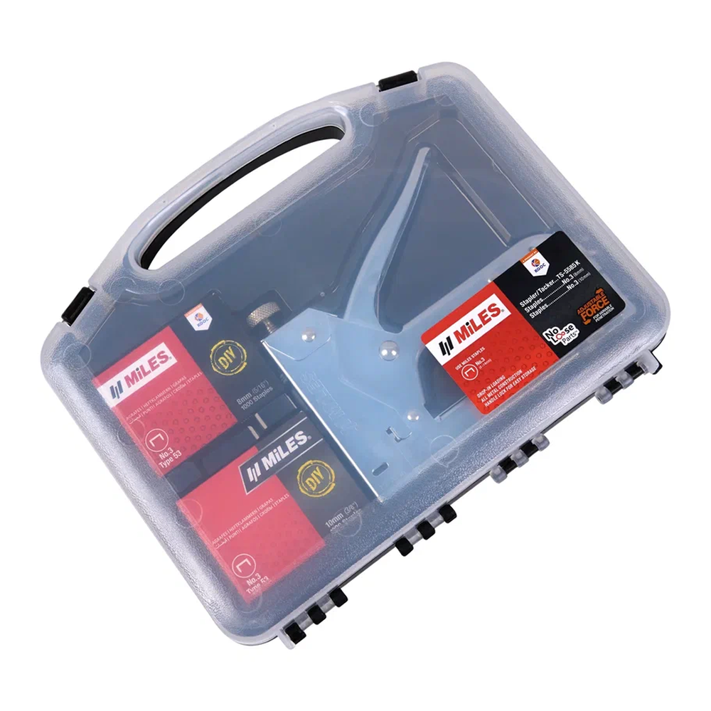 Набор инструментов Miles "5585KM3-D8-D10", степлер скобозабивной + скобы