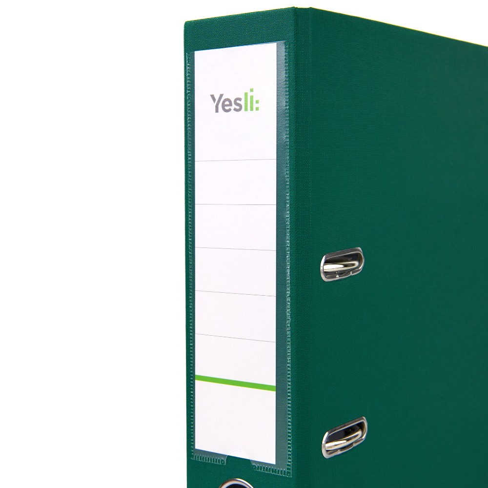 Папка-регистратор "Yesli:", А4, 75 мм, ПВХ, зеленый - 2