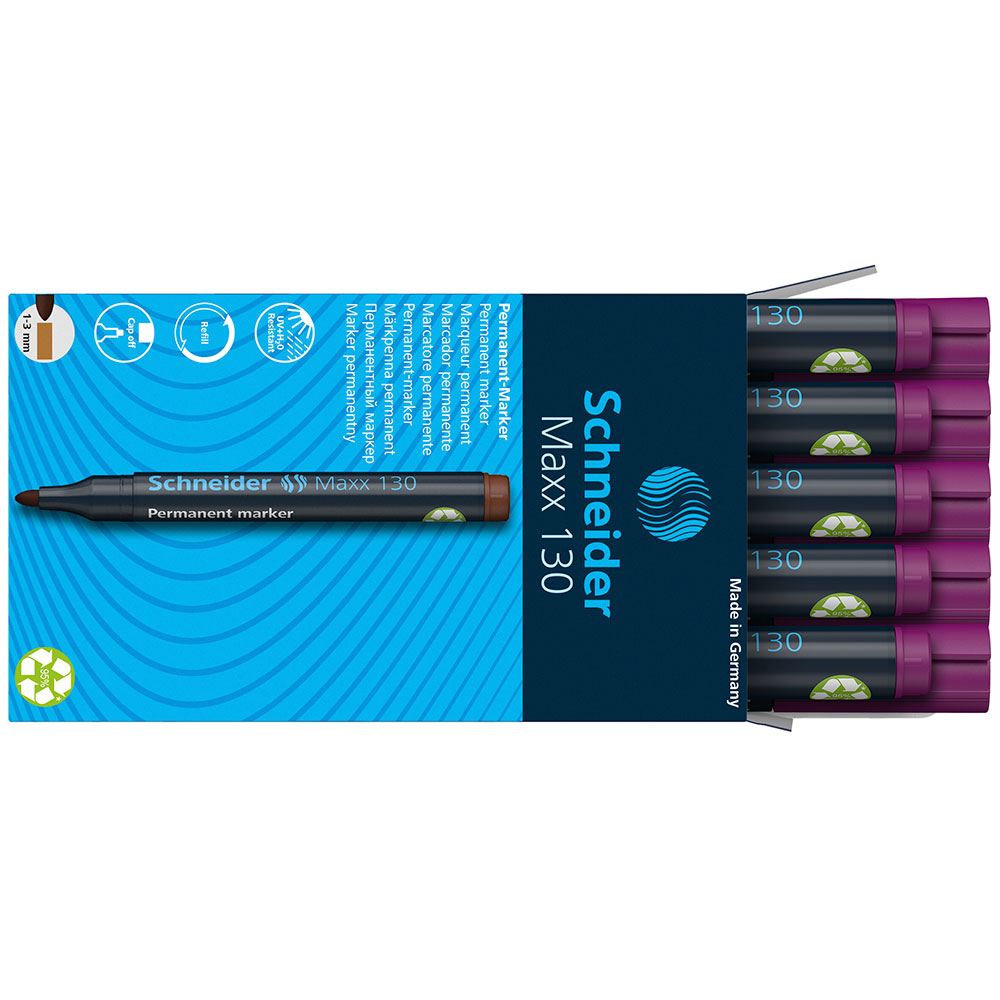 Маркер перманентный "Schneider Maxx 130", фиолетовый - 6