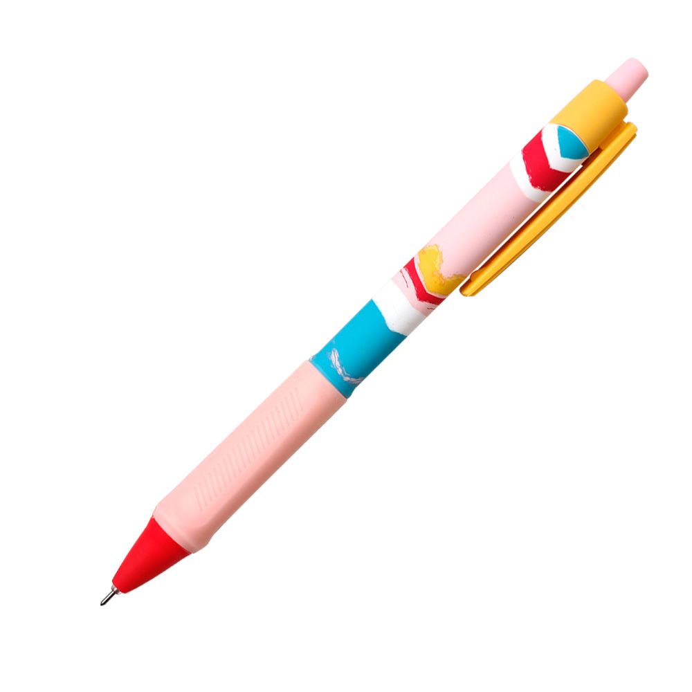 Ручка гелевая "Paints", 0.5 мм, розовый, стерж. черный