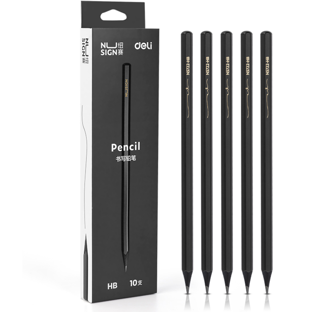 Карандаш простой "Nusign", HB, черный - 2